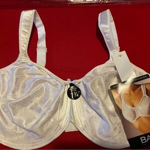 Bali White Floral Satin Bra